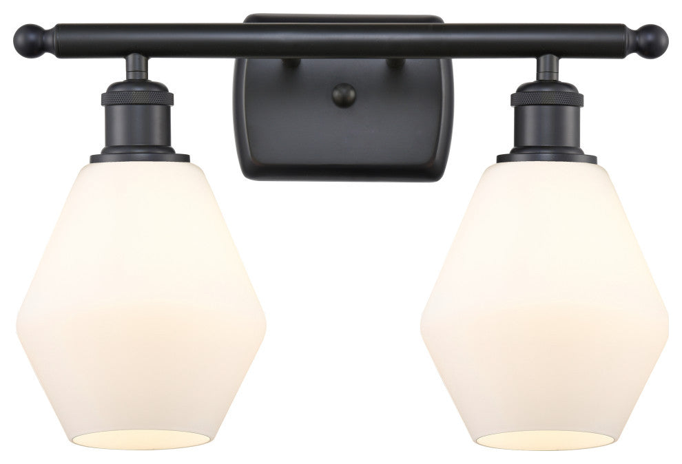 Innovations 516-2W-BK-G651-6-LED 2-Light Bath Vanity Light, Matte Black