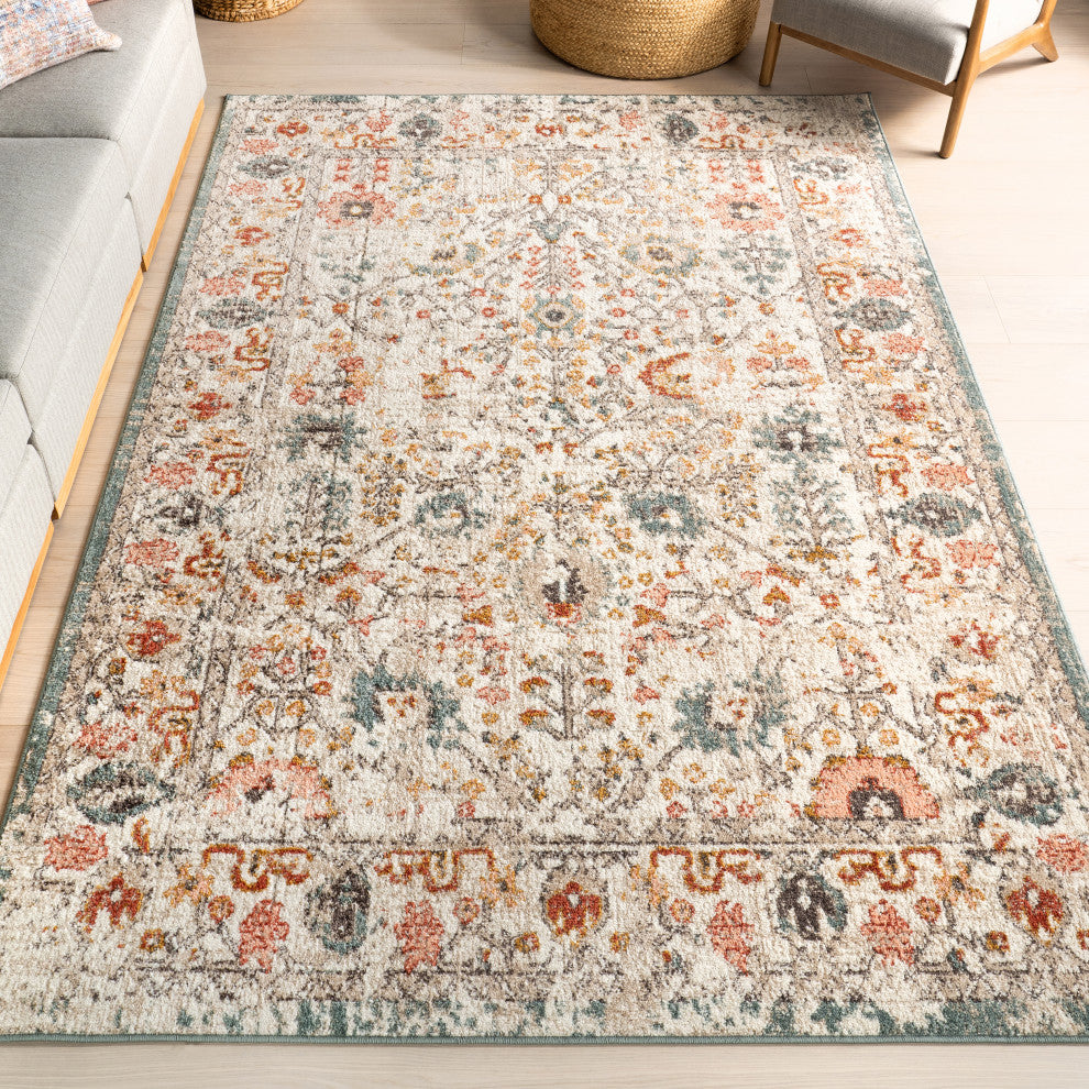 Nuloom Lenore Vintage-Style Area Rug, Beige 8'10"x12'