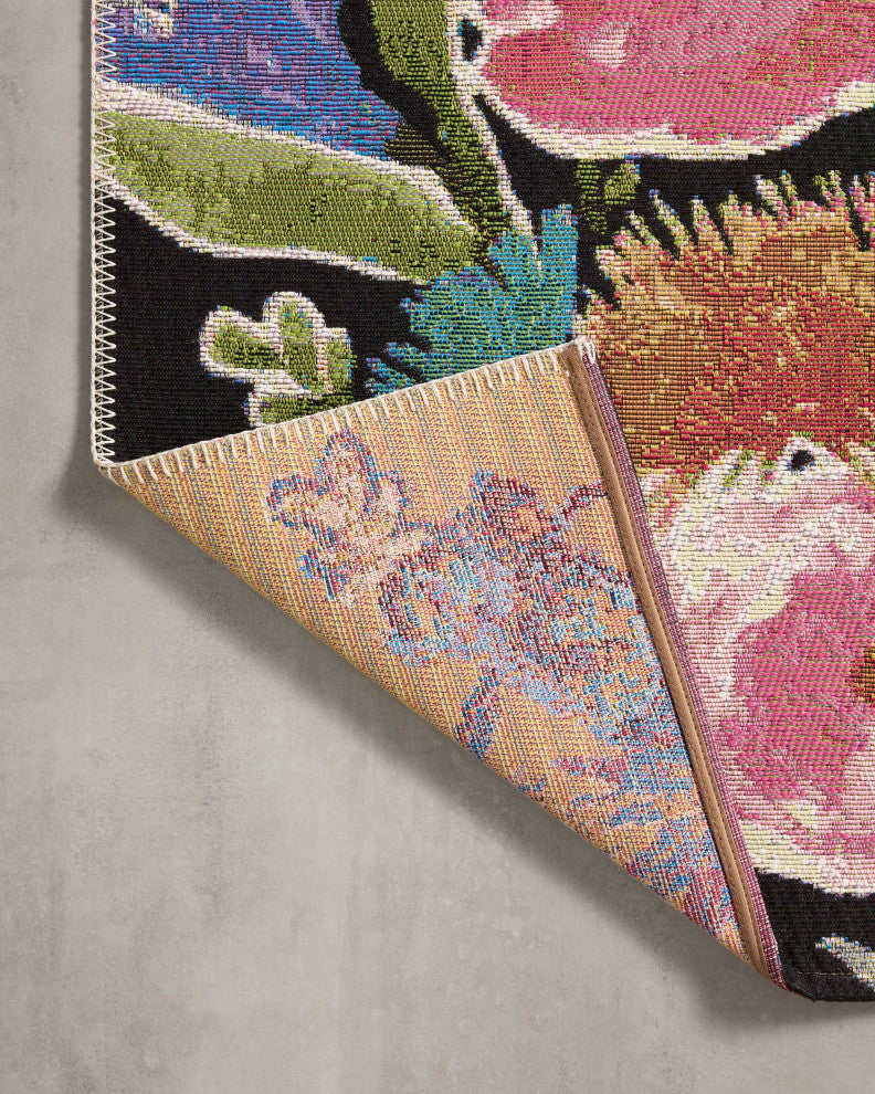 Loloi II Botanical Black/Multi 5'3"x7'8" Area Rug