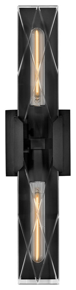 Hinkley Monte Large Two Light Sconce, Black Oxide