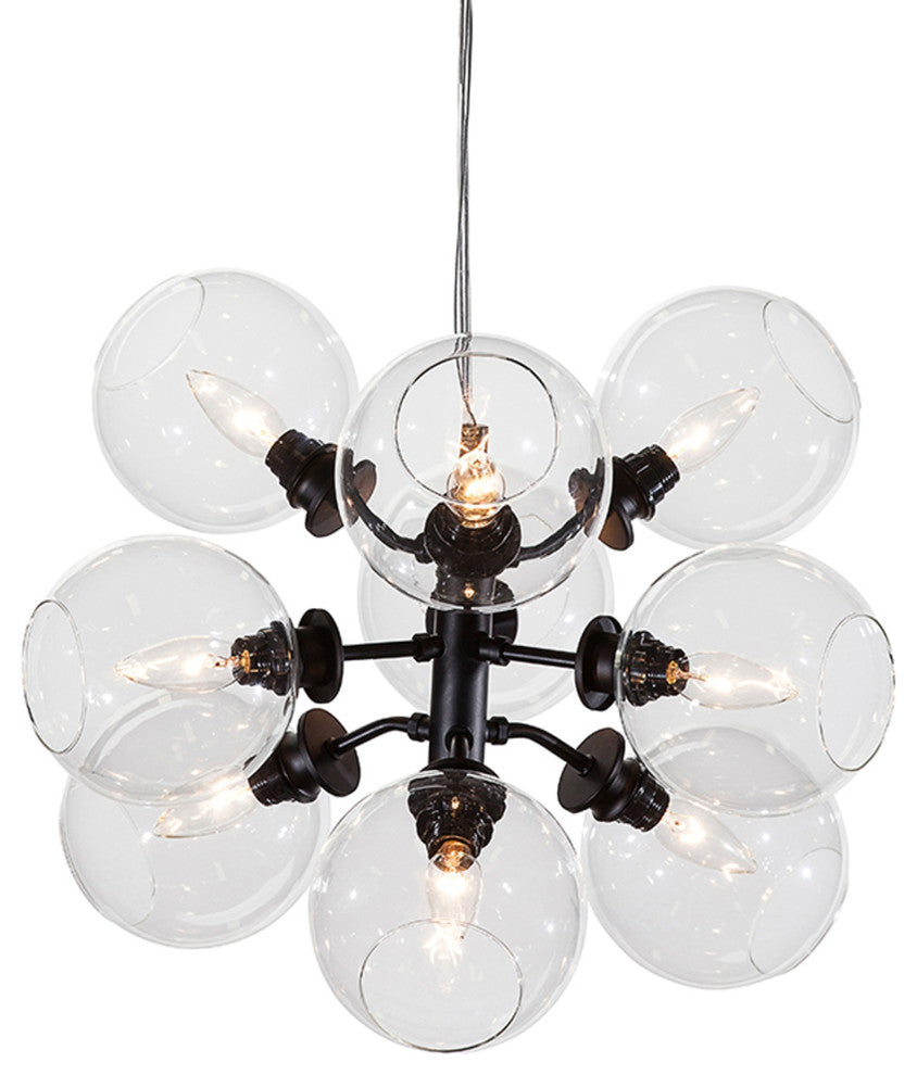 Atom 9 Pendant Lamp, Clear