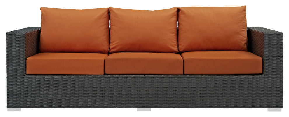 Modway Sojourn Outdoor Patio Sunbrella Sofa, Canvas Tuscan