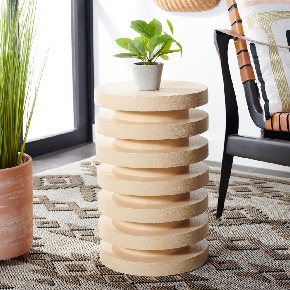 Safavieh Kaysar Accent Table, Creme