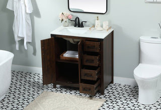 Home Living 19" Farmhouse Expresso-Light Bathroom Vanity