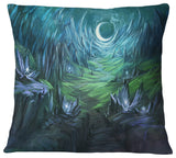 Twilight Valley Landscape Abstract Throw Pillow, 16"x16"