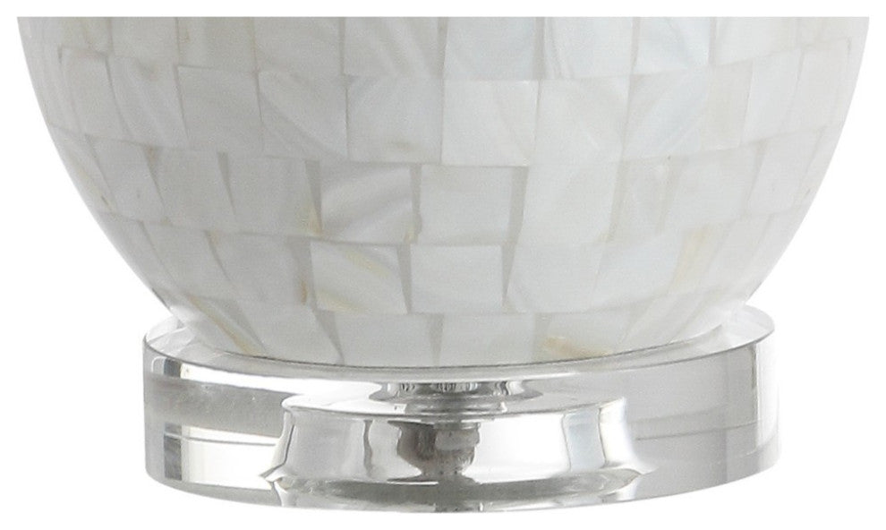 Josephine 26.5" Seashell LED Table Lamp, White