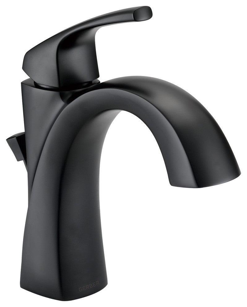 Vaughn Single Handle Lavatory Faucet w/ Metal Pop-Up Drain Chrome, Satin Black