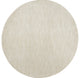 8' X 8' Ivory And Beige Round Non Skid Indoor Outdoor Area Rug