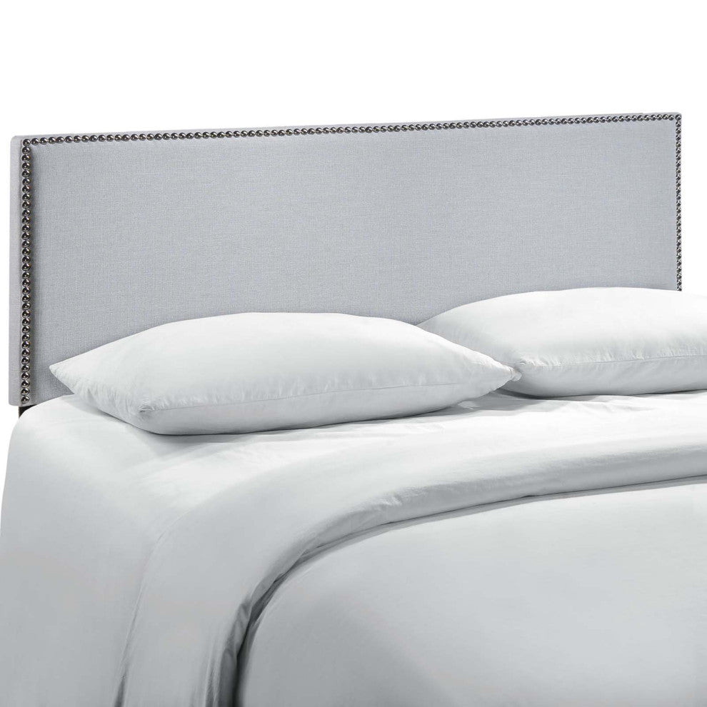 Region Queen Nailhead Upholstered Headboard