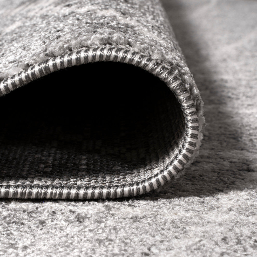 Asilah Moroccan Modern Diamond Runner Rug, Gray, 2 X 8