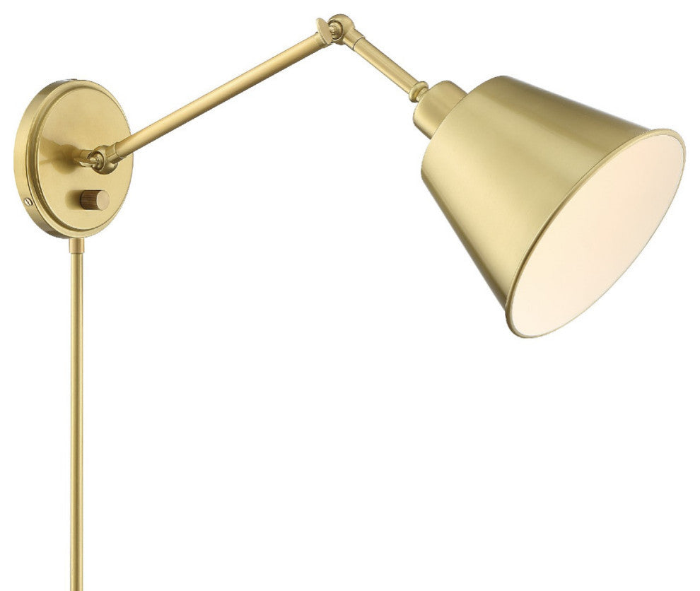 Crystorama MIT-A8020-AG, 1-Light Wall Mount, Aged Brass