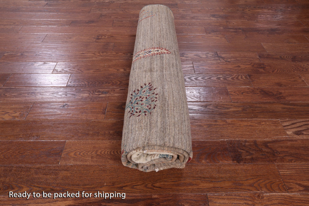 Persian Gabbeh Tribal Hand-Knotted Wool Rug 8' 3" X 9' 8" Q10586