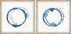 Blue Flash Diptych, Set of 2, 32x32 Panels