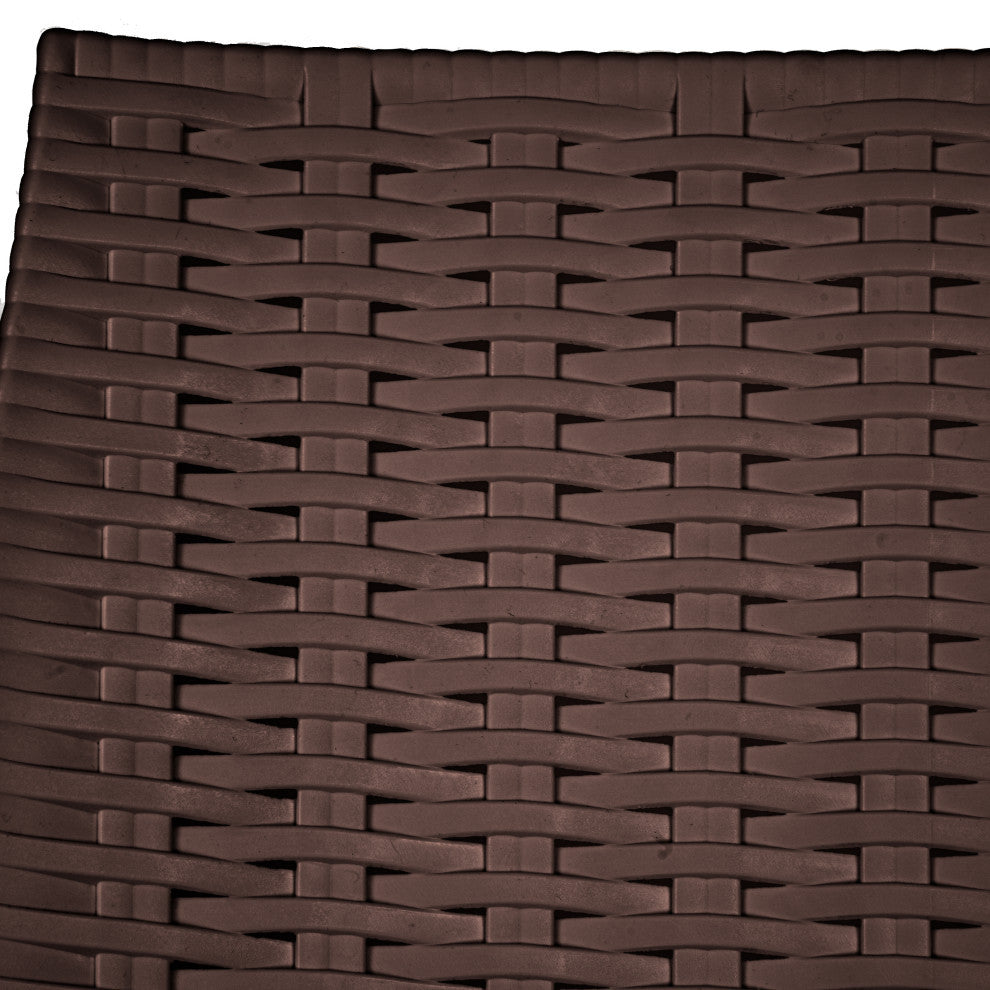 Kent Modern Stackable Outdoor Dining Arm Chair Set of 2, Brown