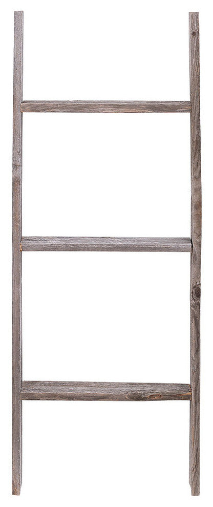 Jolene Reclaimed Barn Wood Rustic Ladder, 3''