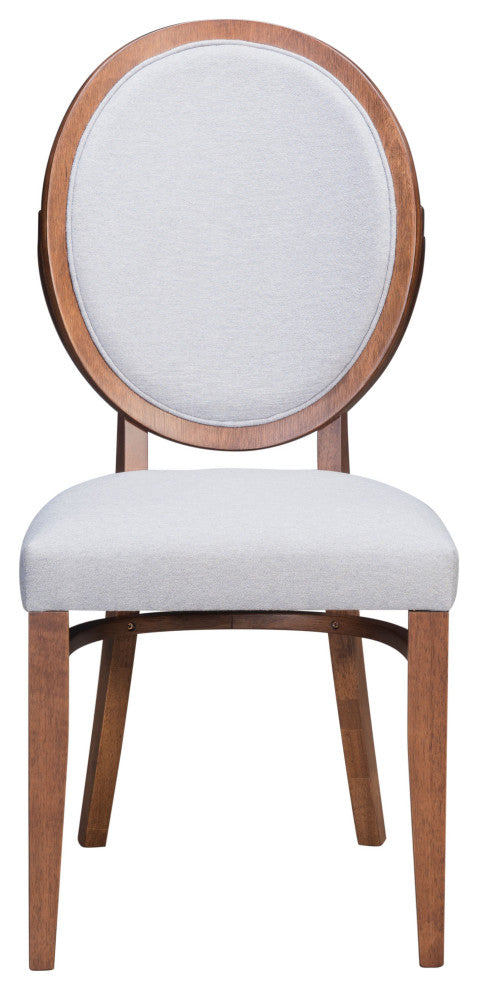 Regents Dining Chair, Set of 2 Walnut and Gray