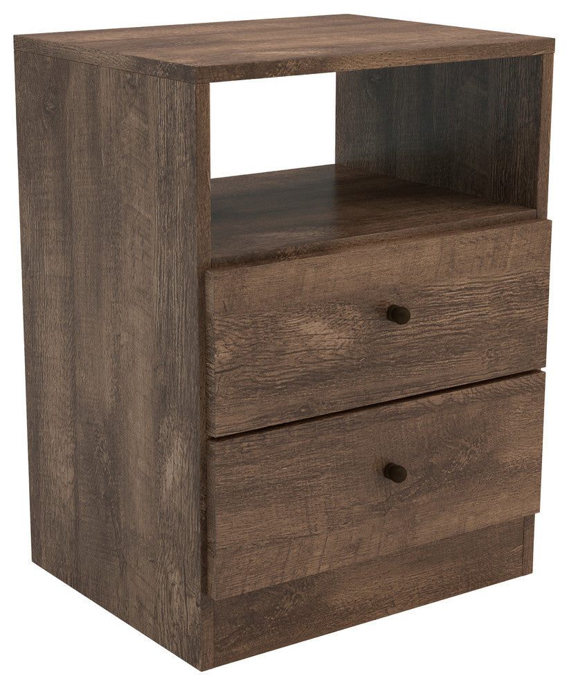 Sevilla 2-Drawer Nightstand, Brown