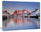 Henningsvaer on the Lofoten Norway, Modern Landscape Canvas Art, 40"x30"