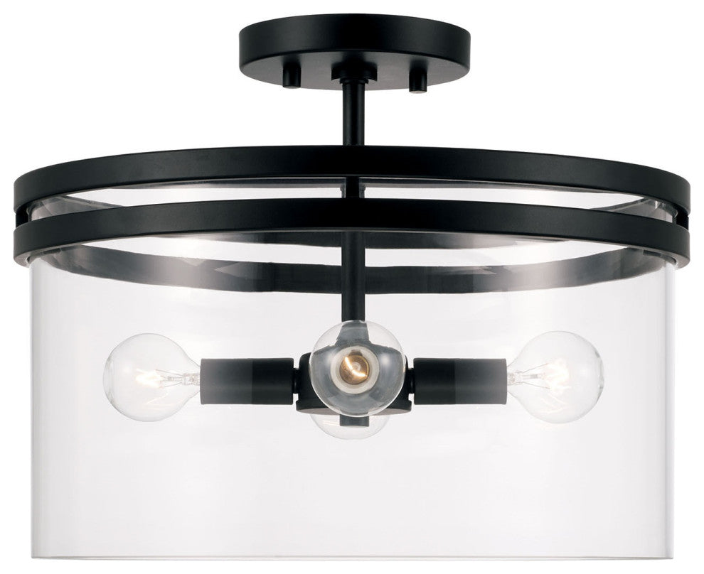 HomePlace Lighting Fuller 4-Light Semi-Flush 248741MB Matte Black