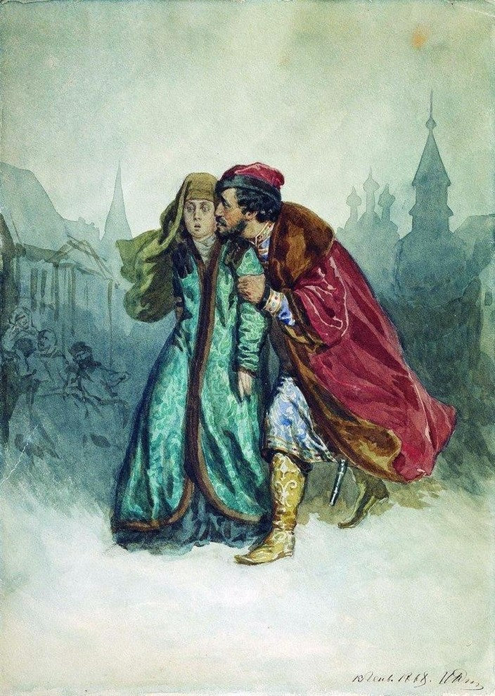 Ilia Efimovich Repin The Merchant Kalashnikov, Gallery Wrapped Canvas, 18"x27"