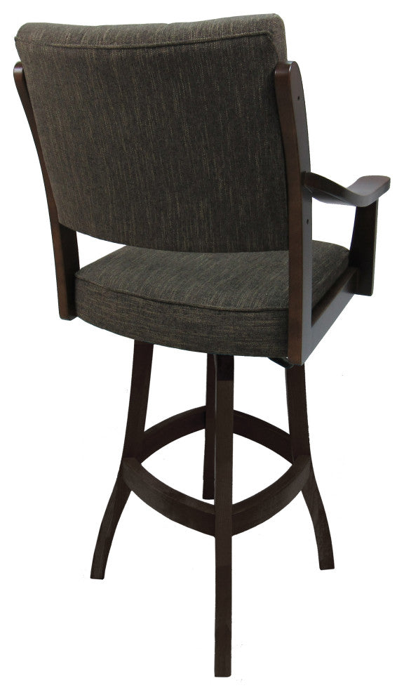Swivel Counter Wood Bar Stool Casa on S-Base, Sanora Brown, Brown Honey, 30"