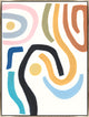 36x48 Colorful Lines I, Framed Artwork, Silver