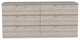 Seul 6 Drawer Double Dresser, Light Gray White