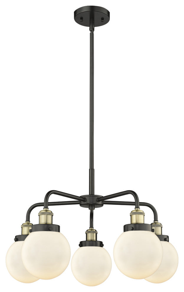 Innovations Beacon 5 24" Chandelier Black Antique Brass