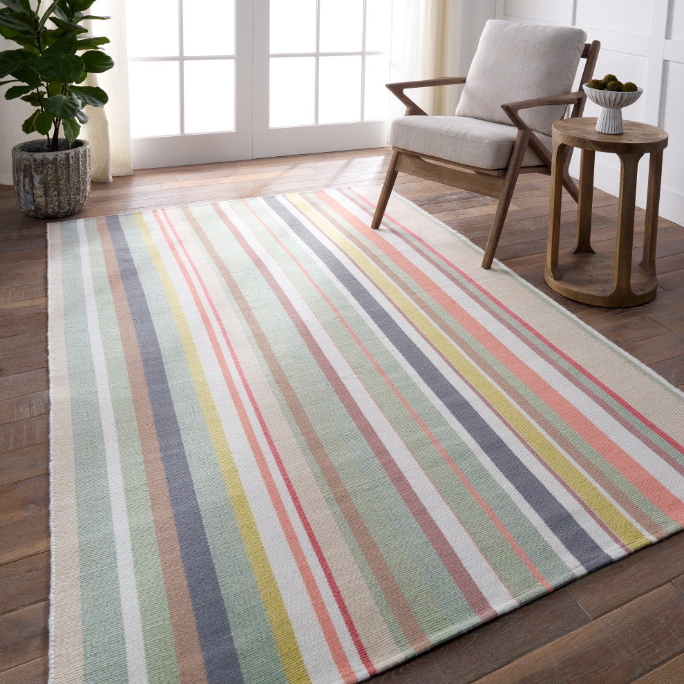 Vibe by Jaipur Living Viviana Handmade Striped Multicolor/Pink Area Rug 4'X6'