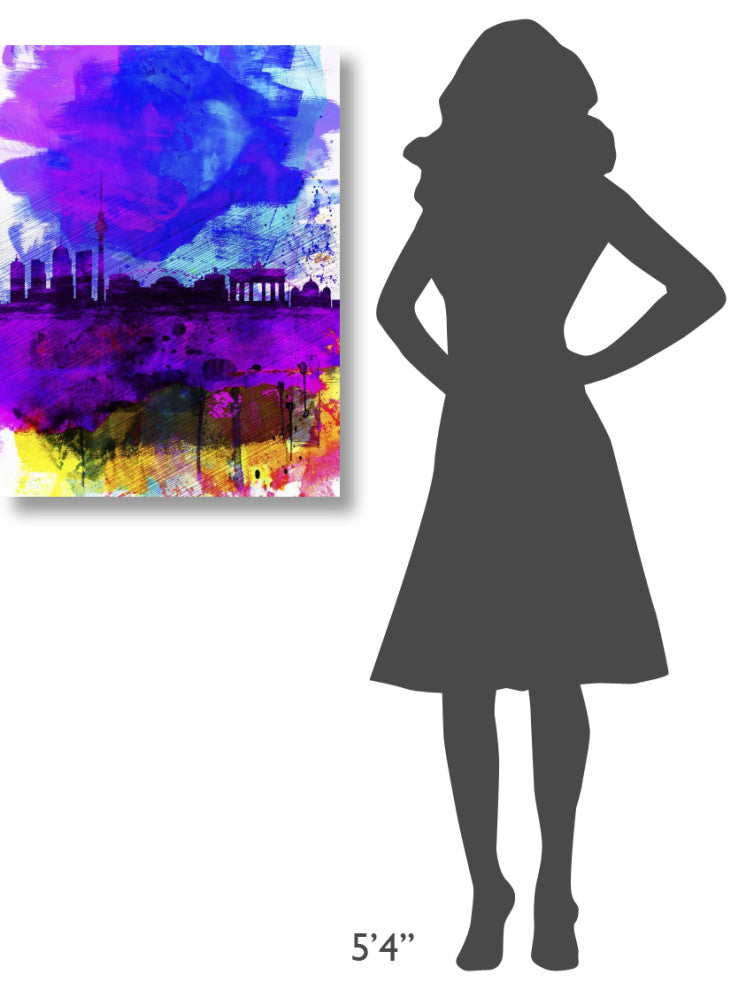 "Berlin Watercolor Skyline" Fine Art Print