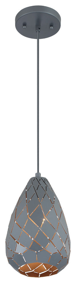 Onyx 1 Light Pendant, Museum Black