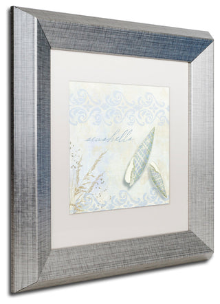 Color Bakery 'She Sells Seashells II', Silver Frame, White Mat, 11x11