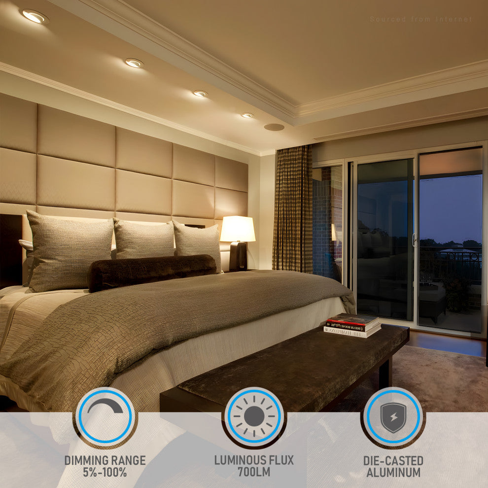 4 Pack 4" 5CCT Gimbal LED Recessed Light Dimmable Retrofit Can Lights