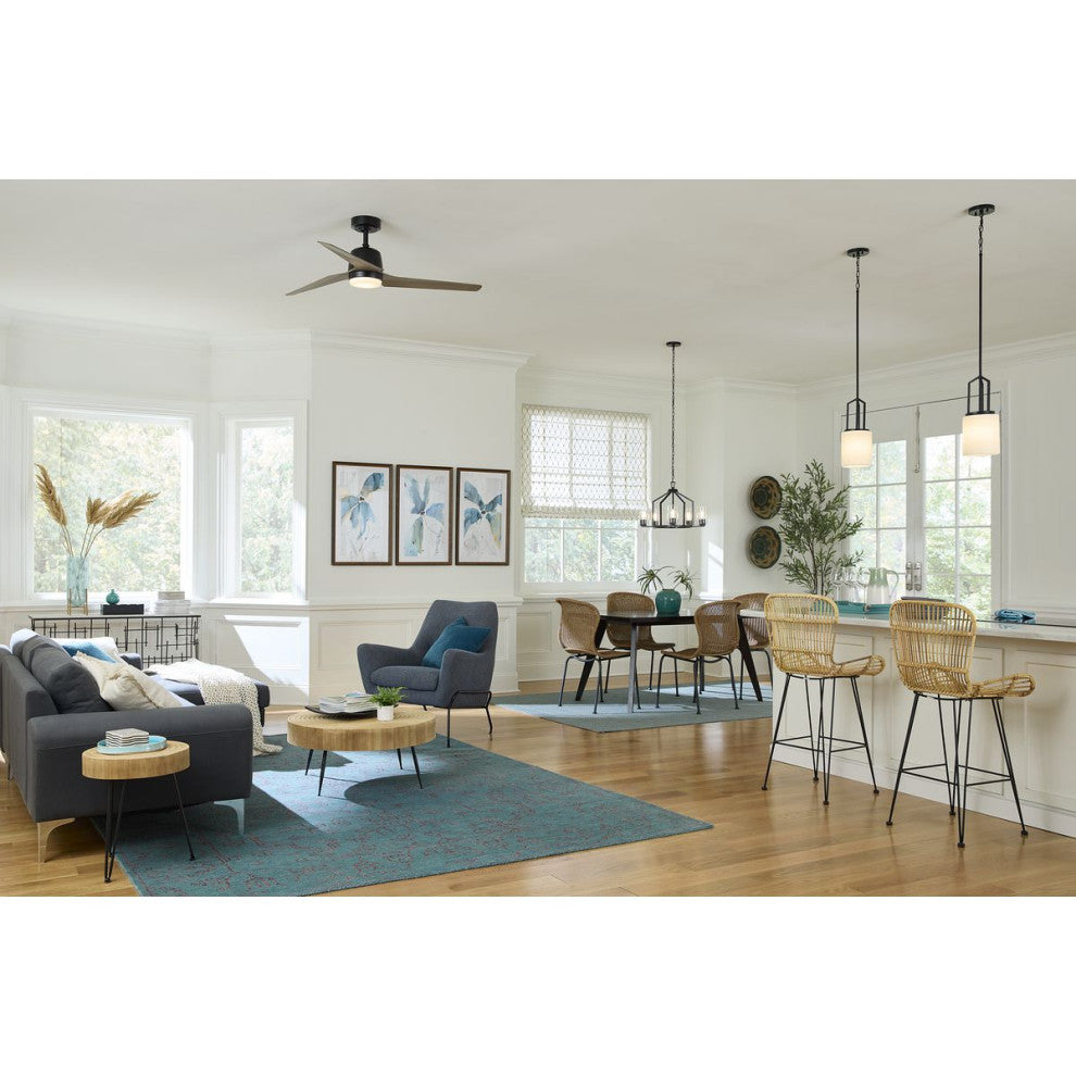 Goodwin Collection One-Light Matte Black Modern Farmhouse Pendant