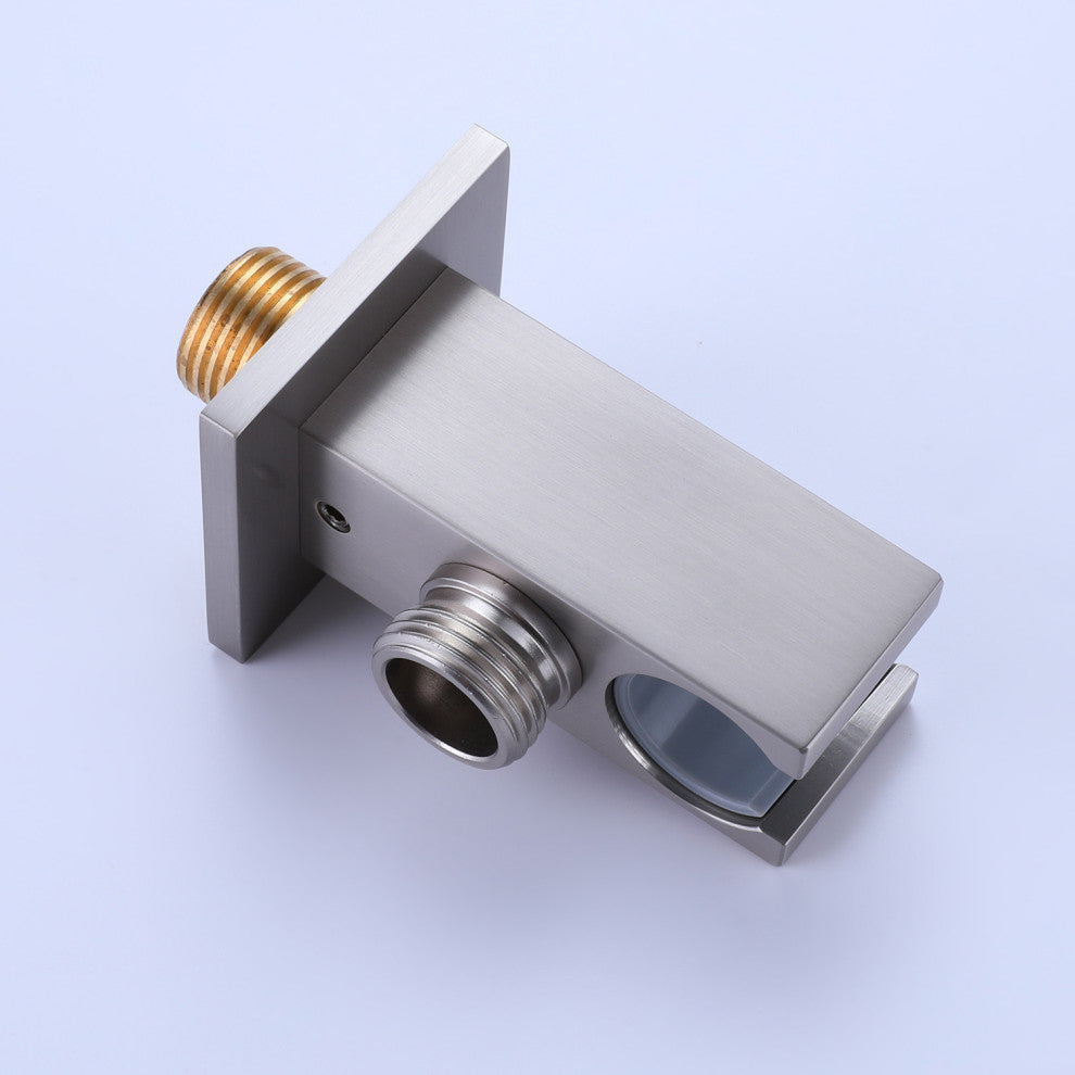 Rbrohant Wall Mount Shower System With Rough-in Valve, Brushed Nickel