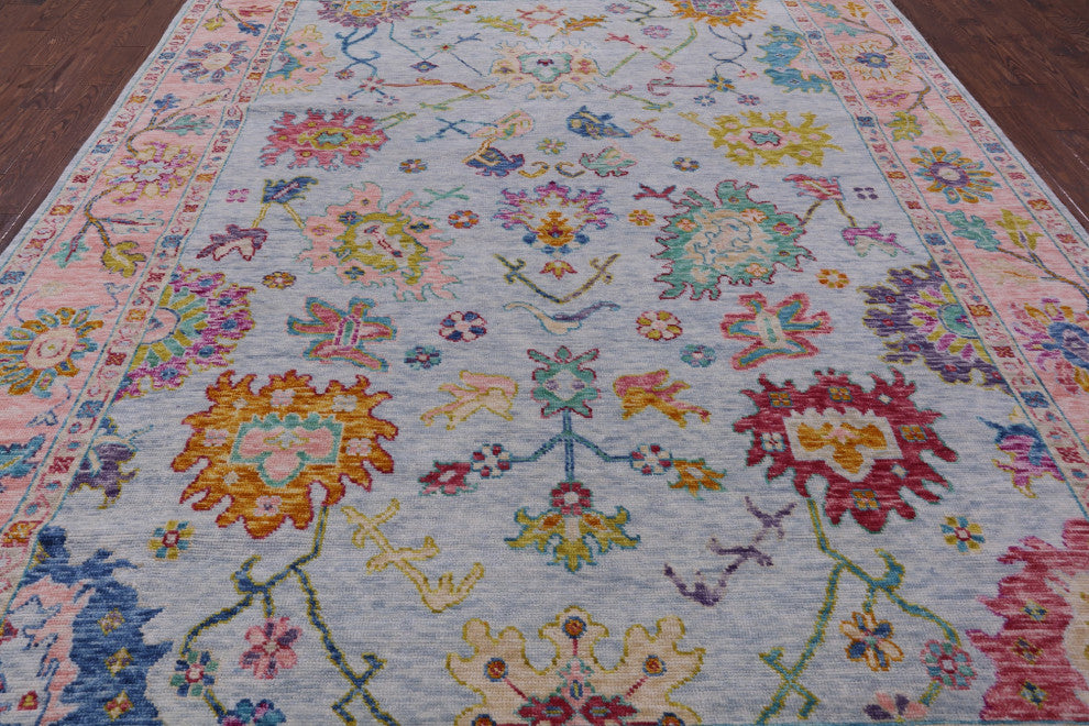 Turkish Oushak Handmade Wool Rug 9' 5" X 12' 0" - Q14809