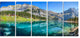 Lake Oeschinen Switzerland, Landscape Canvas Art Print, 60"x28", 5 Panels