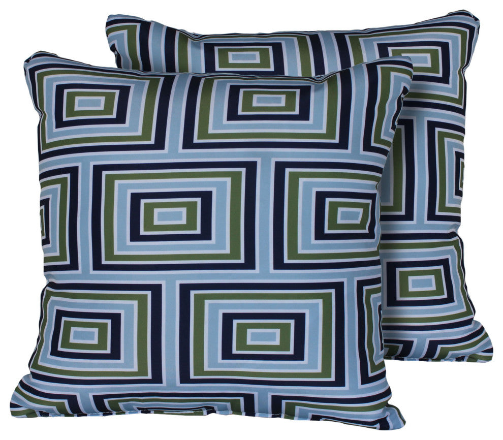 Square Outdoor Patio Pillows, Forest
