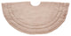 Concentric Nailhead Circles Christmas Tree Skirt in Natural Linen, 60"