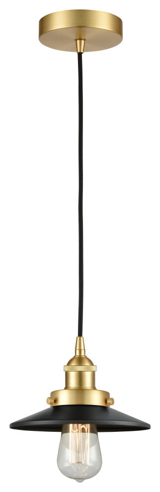 Innovations 616-1PH-SG-M6-BK 1-Light Mini Pendant, Satin Gold