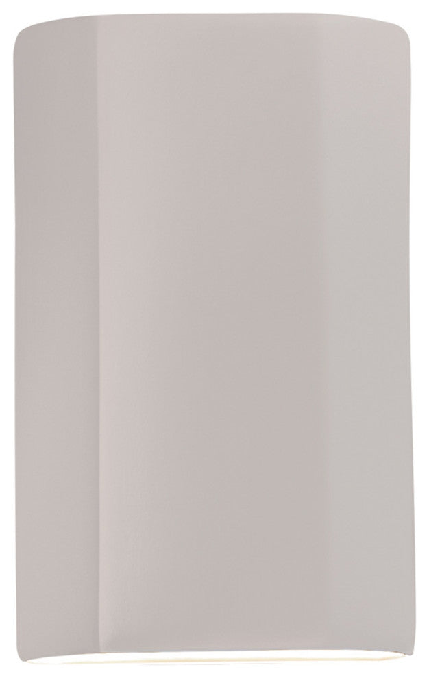 Ambiance Cylinder, Outdoor Closed Top Wall Sconce, Matte White, E26
