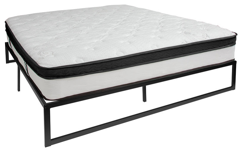 King Bed Frame and Mattress Set
