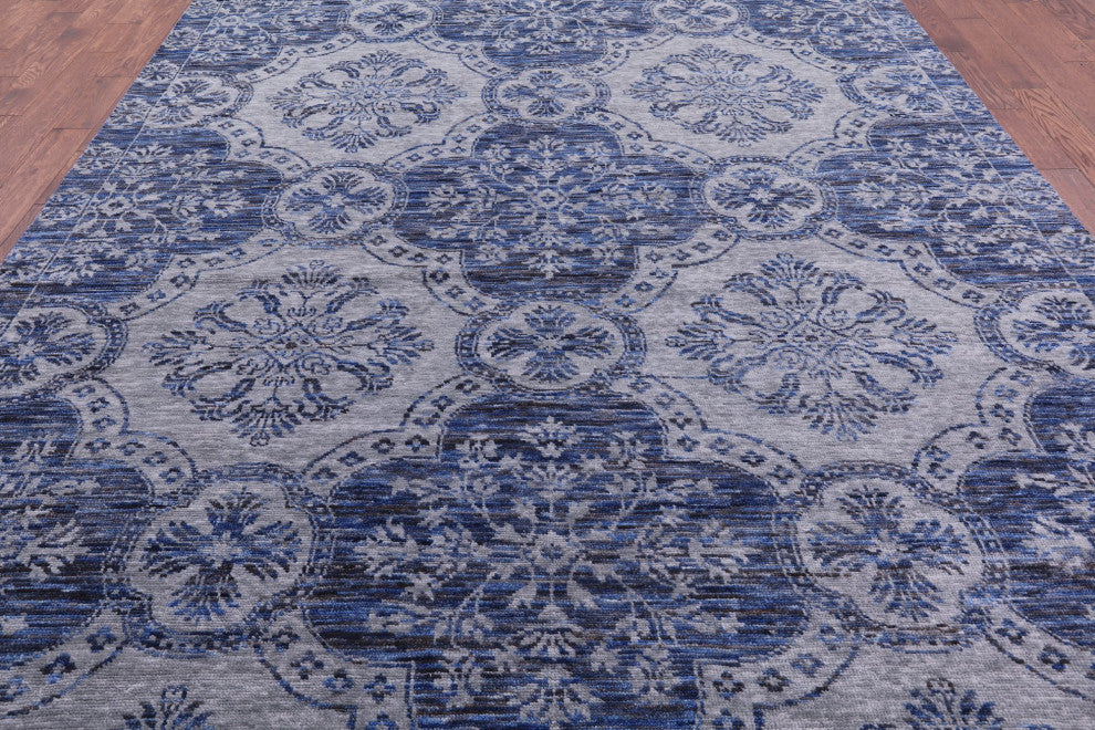 Modern Hand-Knotted Wool Rug 9' 1" X 12' 2" Q8761