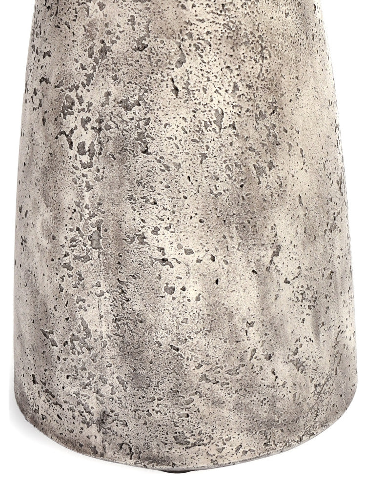 Collins 19" Concrete Outdoor Accent Table by Kosas Home, Light Grey