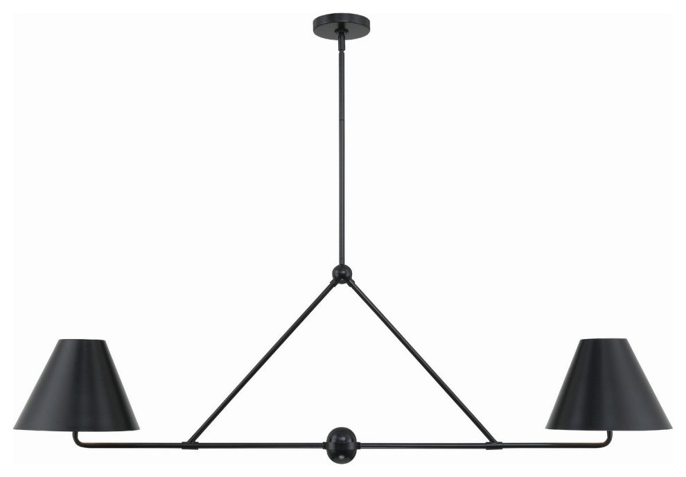 Xavier 4-Light Chandelier, Matte Black