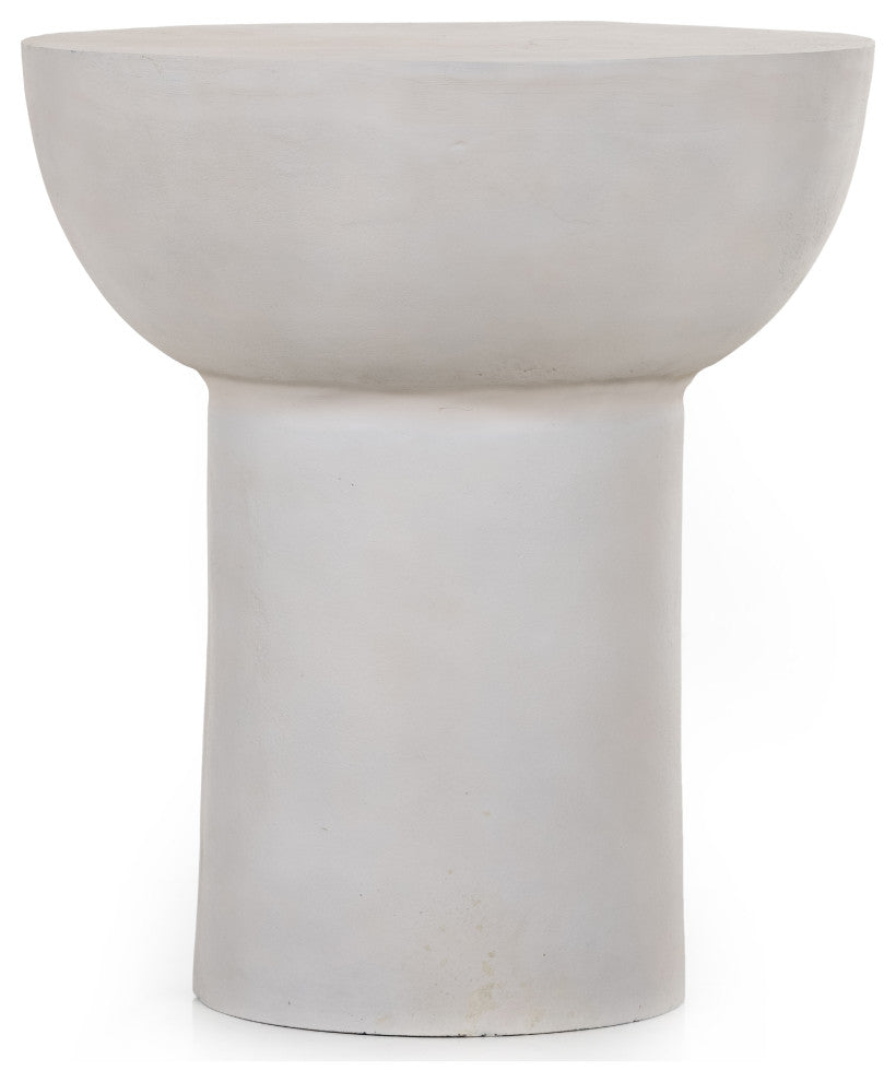 Searcy End Table-Textured Matte White