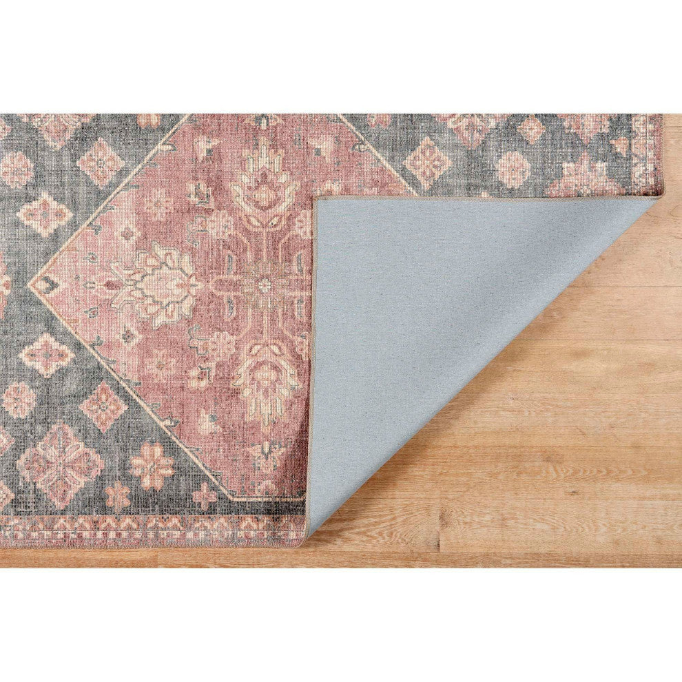 Avalon Diamond Area Rug - Red, 3'9"x5'6"