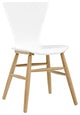 White Cascade Wood Dining Chair
