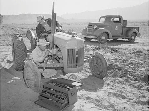 Tractor Repair: Driver Benji Iguchi, Mechanic Henry Hanawa- Paper Poster