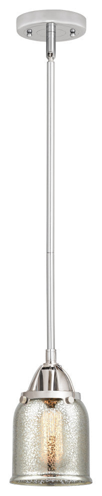 Small Bell Mini Pendant, Polished Chrome, Silver Plated Mercury